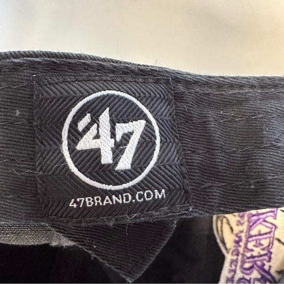 Los Angeles Lakers '47 Brand Classics Clean Up Adjustable Hat Cap Unisex Black - Picture 10 of 12